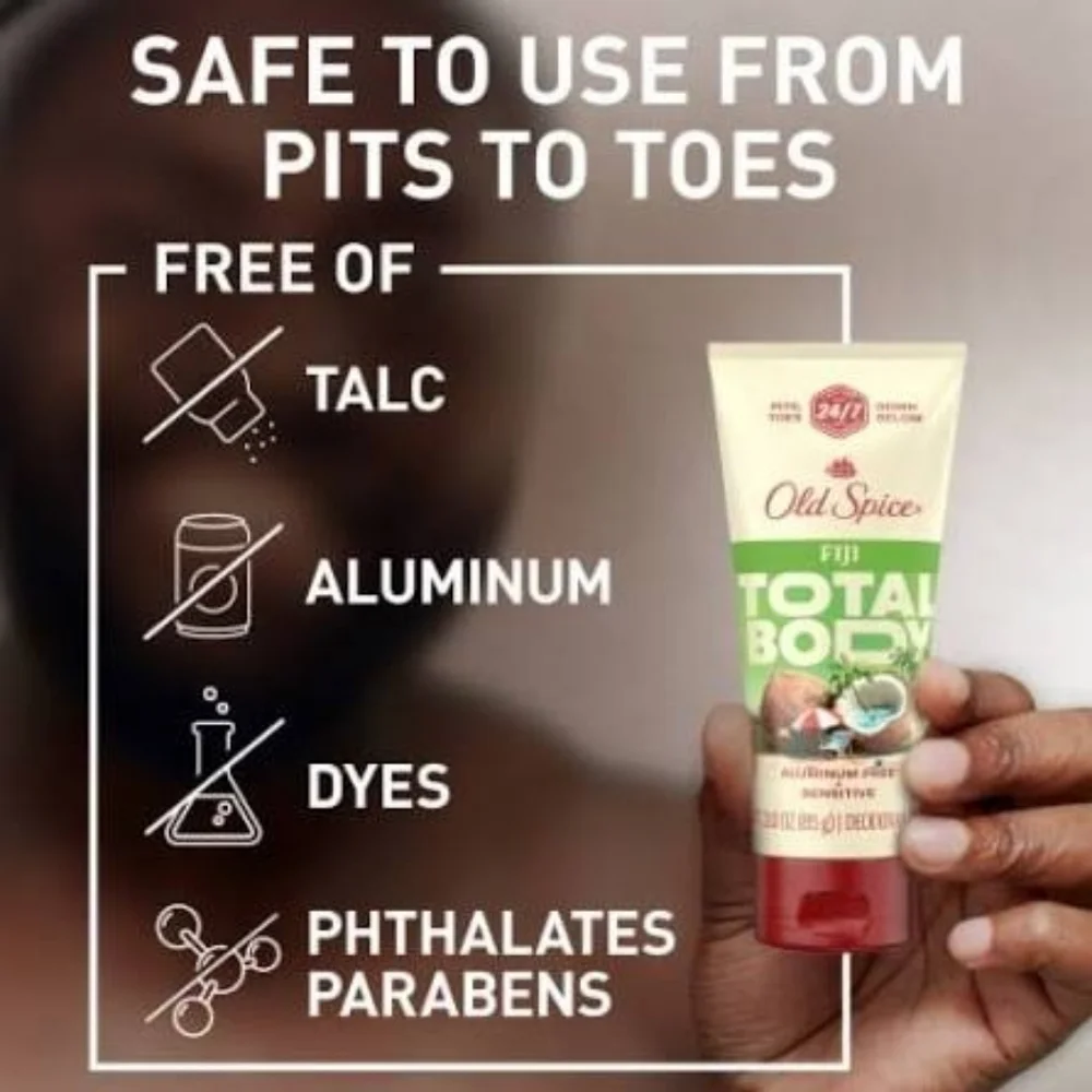 🍒 5/$20 new Old Spice Total Body Mens Deodorant Cream Antiperspirant Fiji Scent